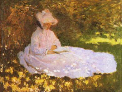 Claude Monet A Woman Reading Sweden oil painting art
